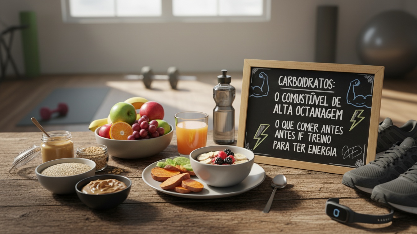Imagem explicativa sobre Carboidratos: O combustível de alta octanagem focada em O que comer antes do treino para ter energia