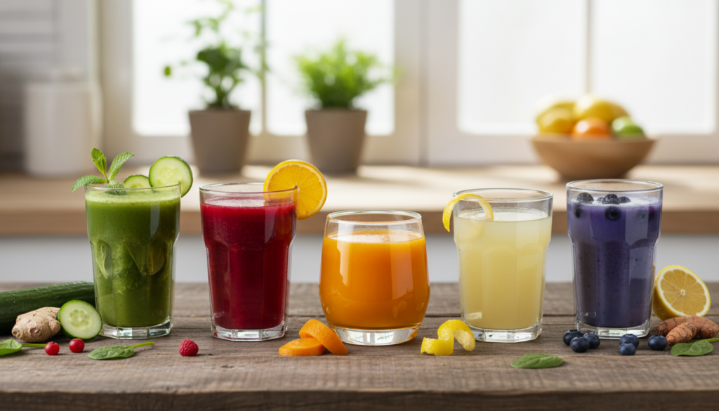 sucos detox para desinchar