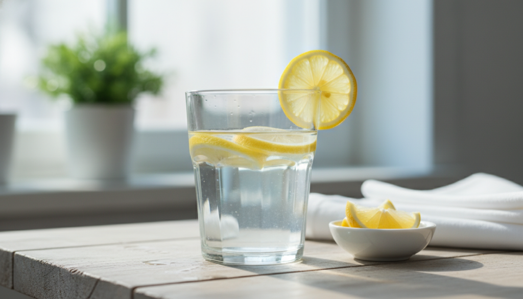 Água com limão em jejum