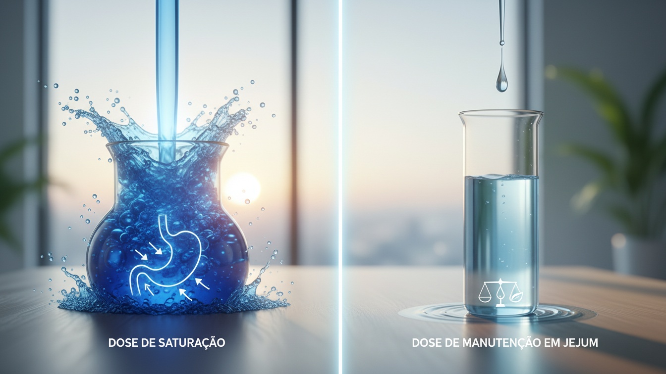 Posso tomar creatina em jejum? - Dose de Saturação vs. Dose de Manutenção em Jejum