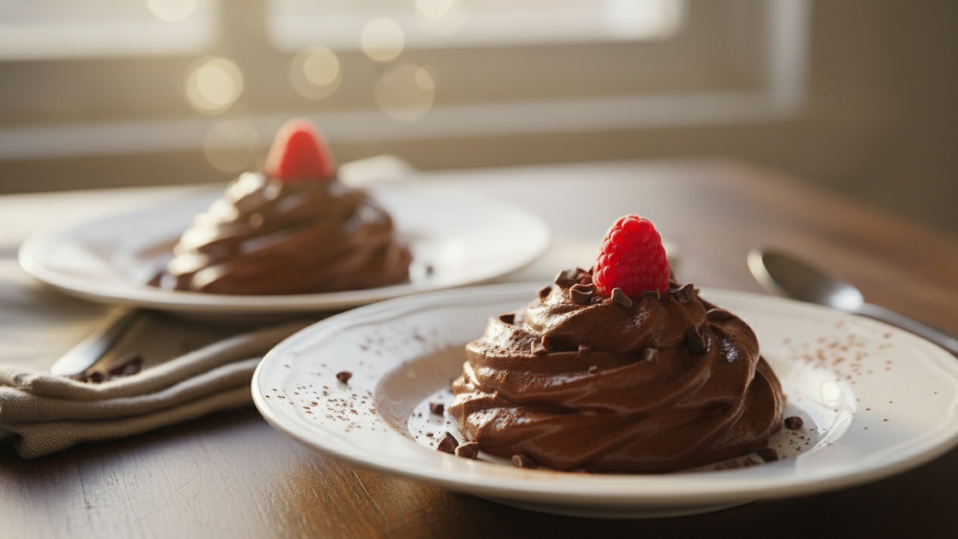 2. Mousse de Chocolate Proteico com 3 Ingredientes