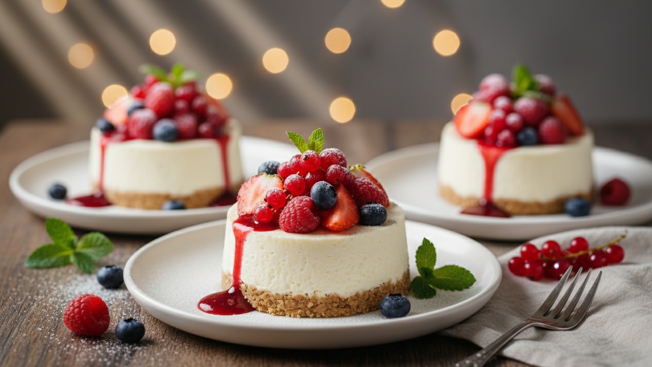 3. Cheesecake de Frutas Vermelhas Proteico