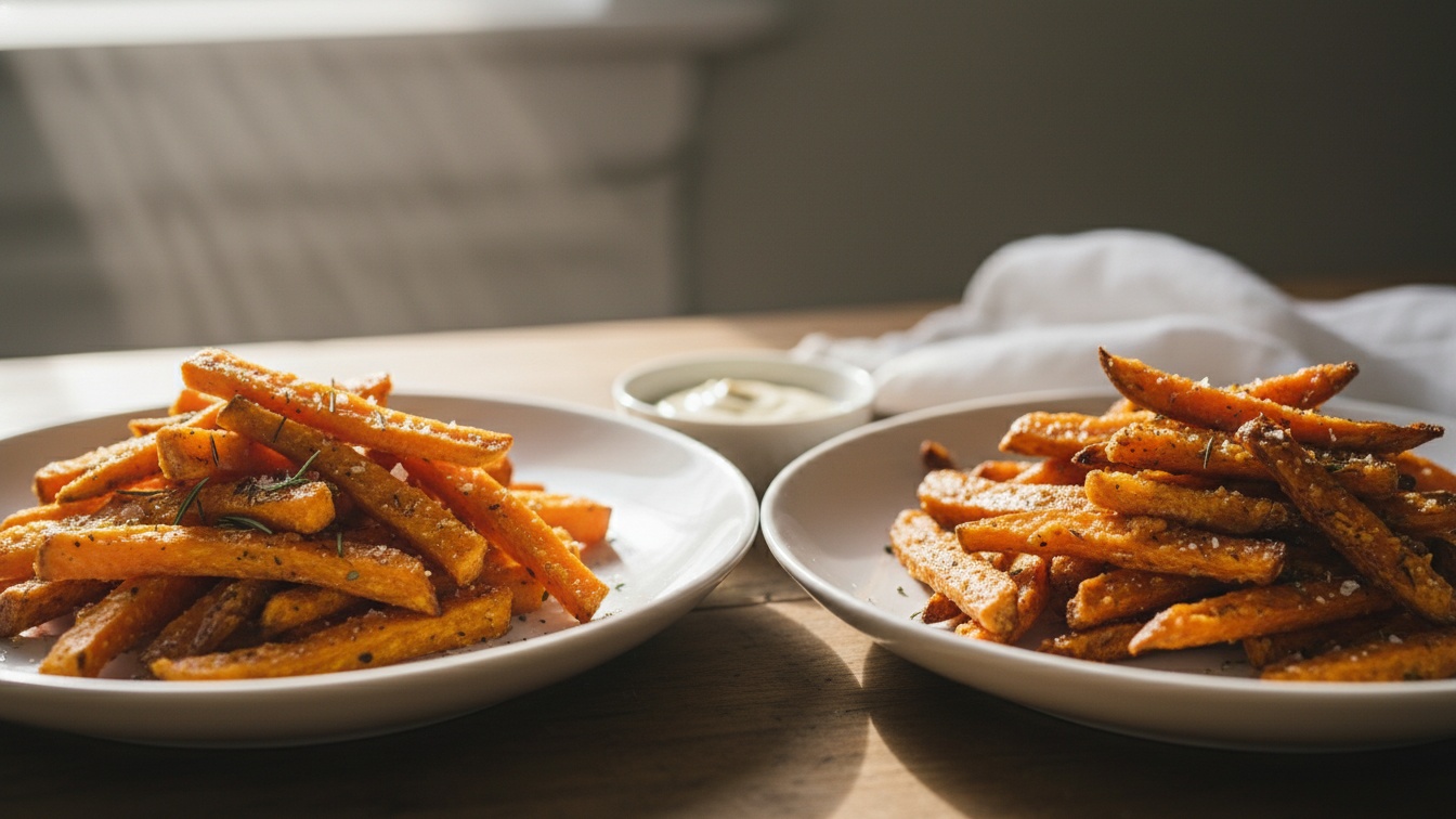 Comparação Técnica: Batata Doce na Airfryer vs. Fritura Tradicional