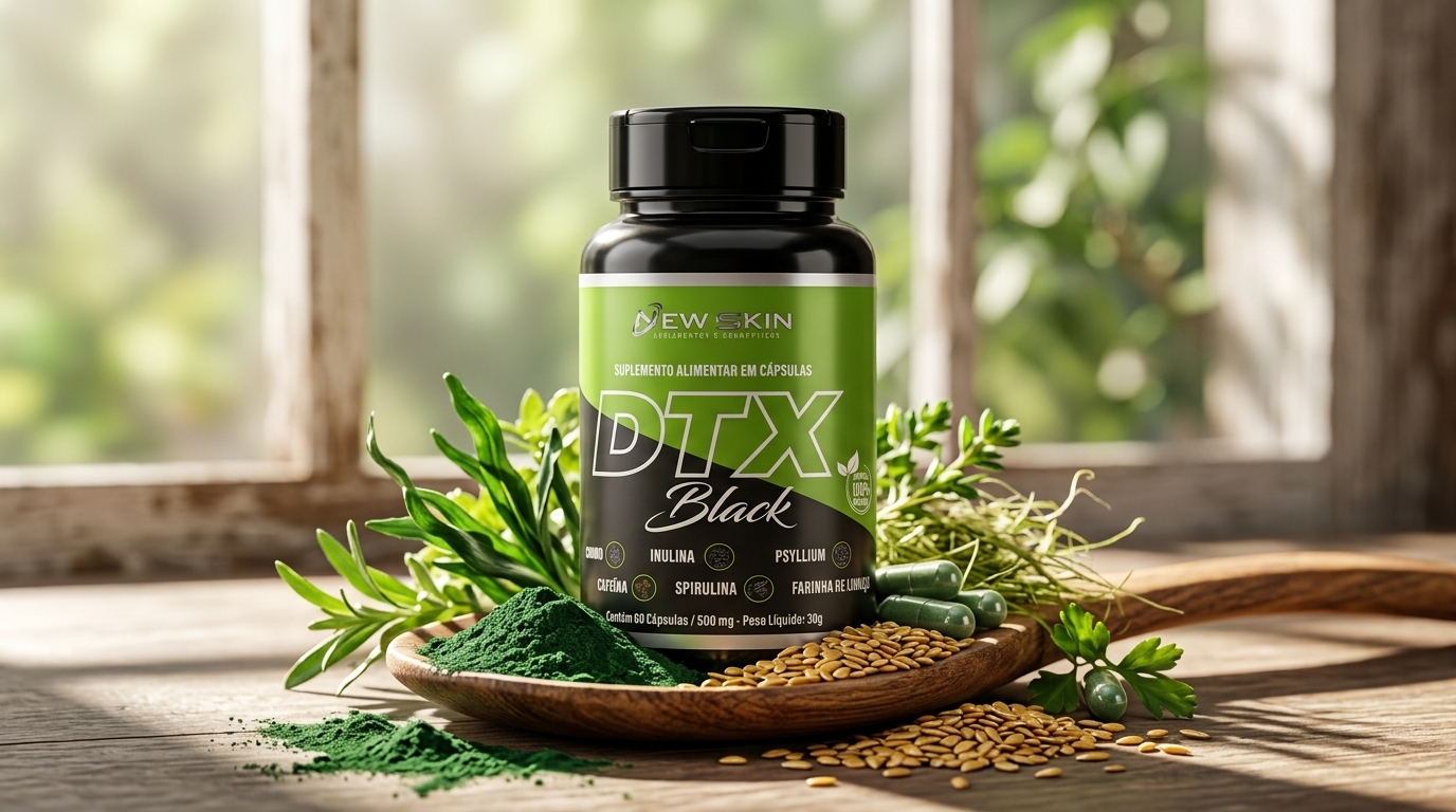 Poderosa combinação de ingredientes naturais termogênicos e desintoxicantes.