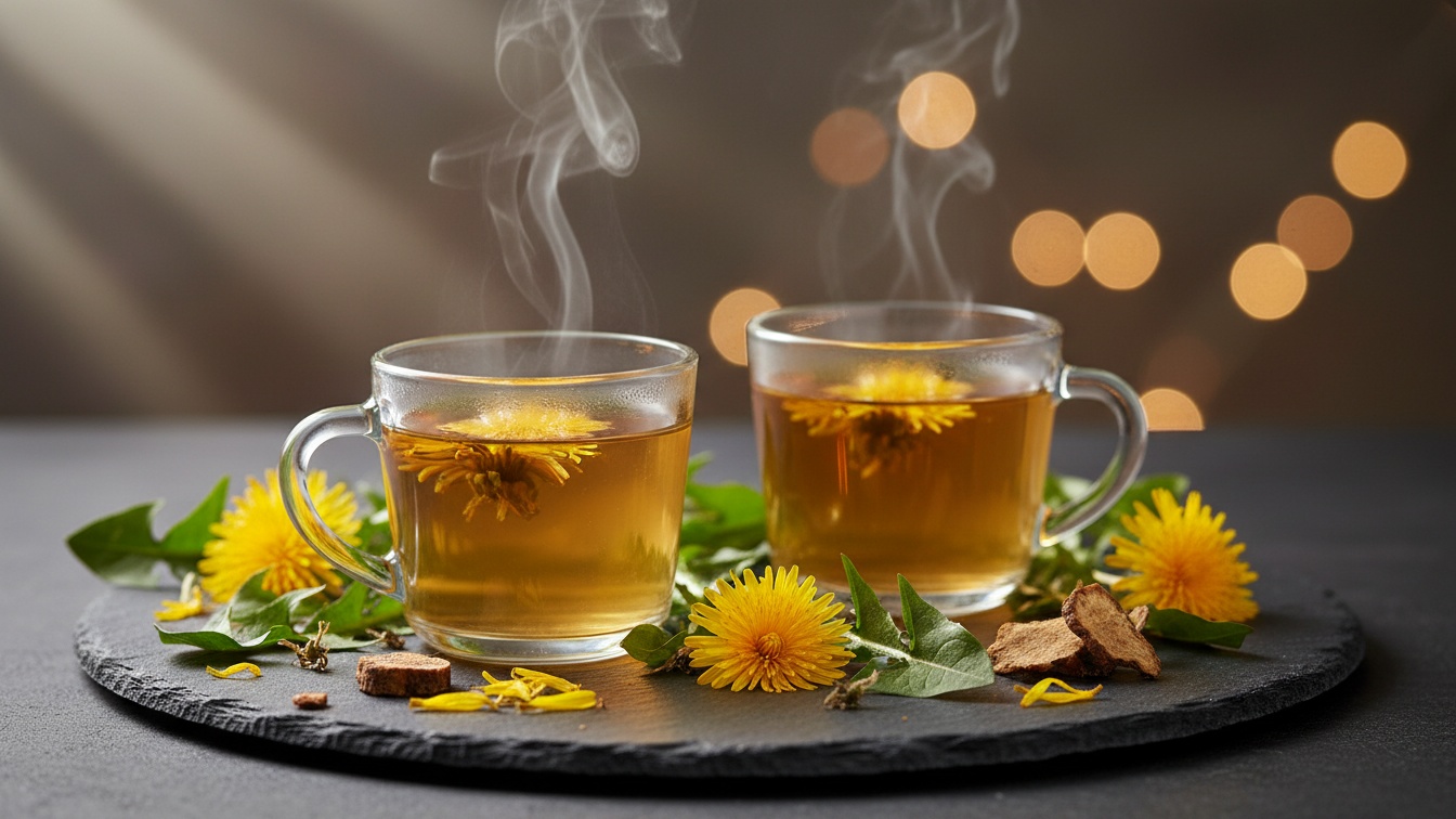 2. Chá de Dente-de-leão (Taraxacum officinale)