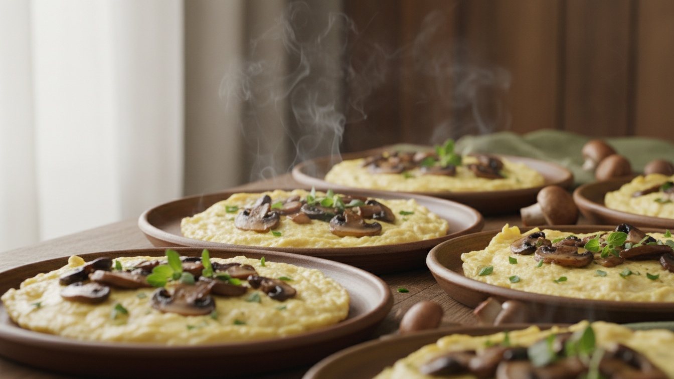 5. Omelete de Claras com Cogumelos e Orégano