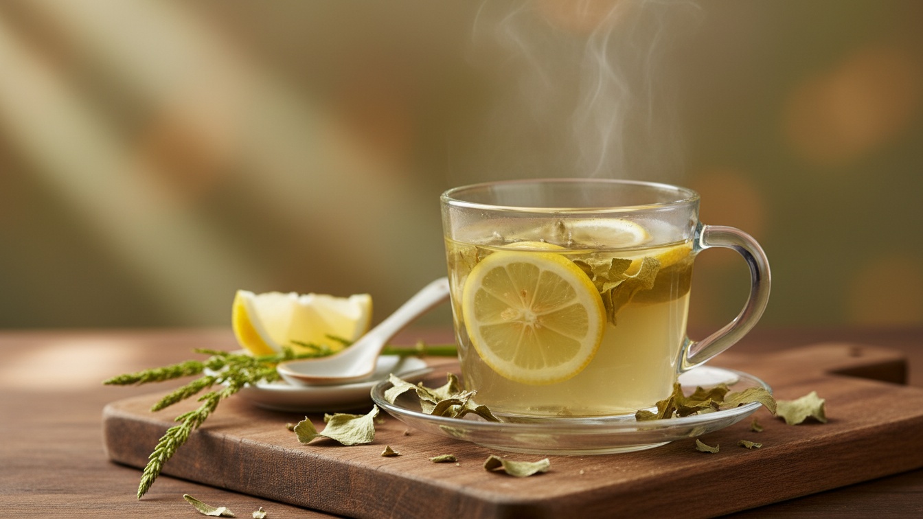 7. Chá de Alcachofra com Limão e Cavalinha