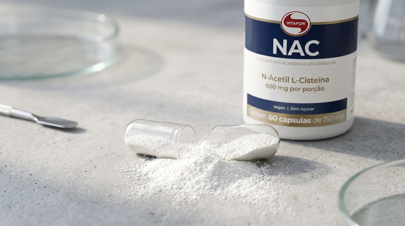 A pureza da fórmula: cápsulas vegetais transparentes refletindo o foco em saúde.