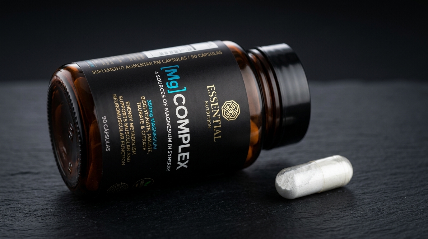 A pureza da cápsula vegetal Vcaps da Essential Nutrition, livre de dióxido de titânio.