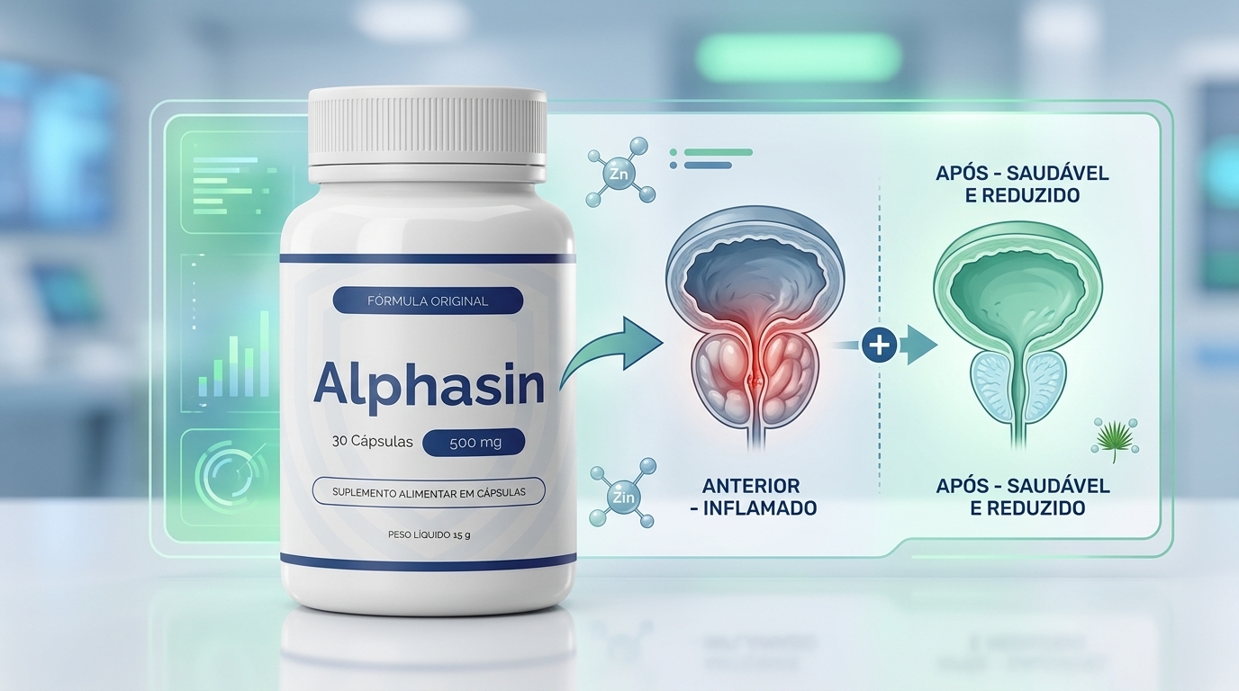 A combinação única de ingredientes do Alphasin foca na saúde integral da próstata.