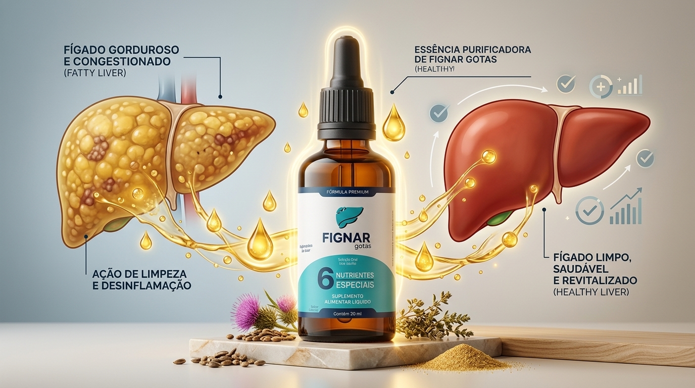 Comparativo visual de um fígado saudável versus um fígado com acúmulo de gordura.