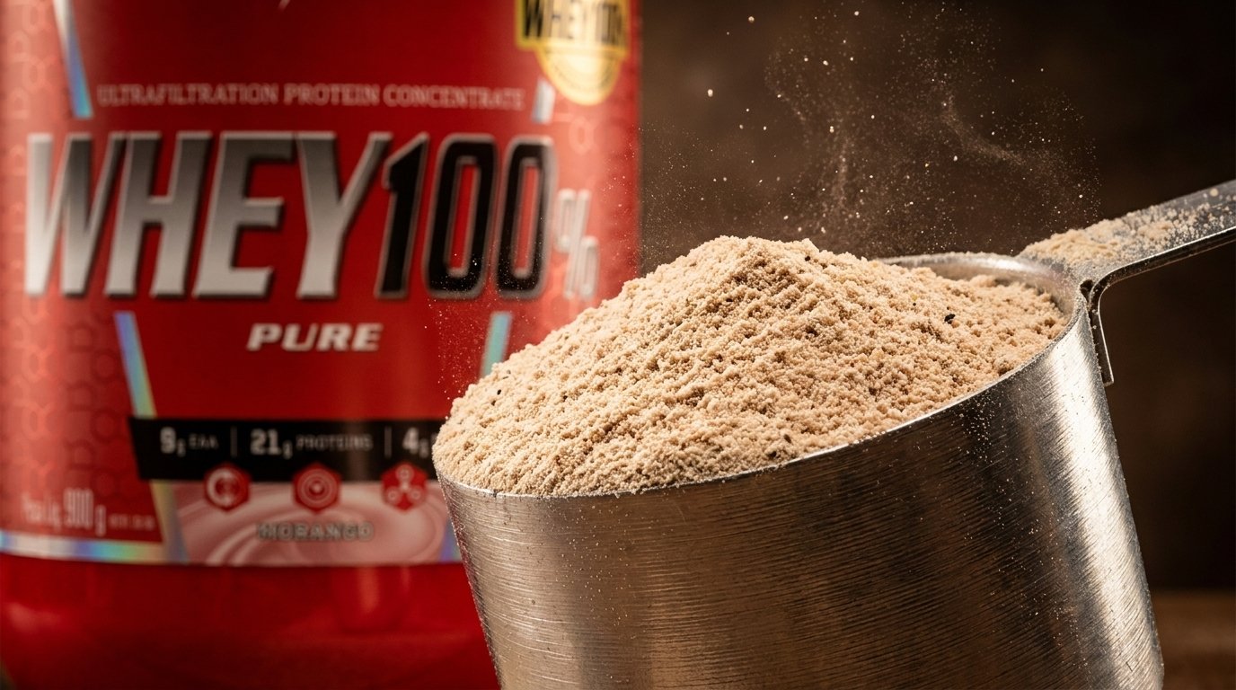 A textura fina e a alta solubilidade são características marcantes do Whey 100% Pure, evitando grumos e maximizando o sabor.