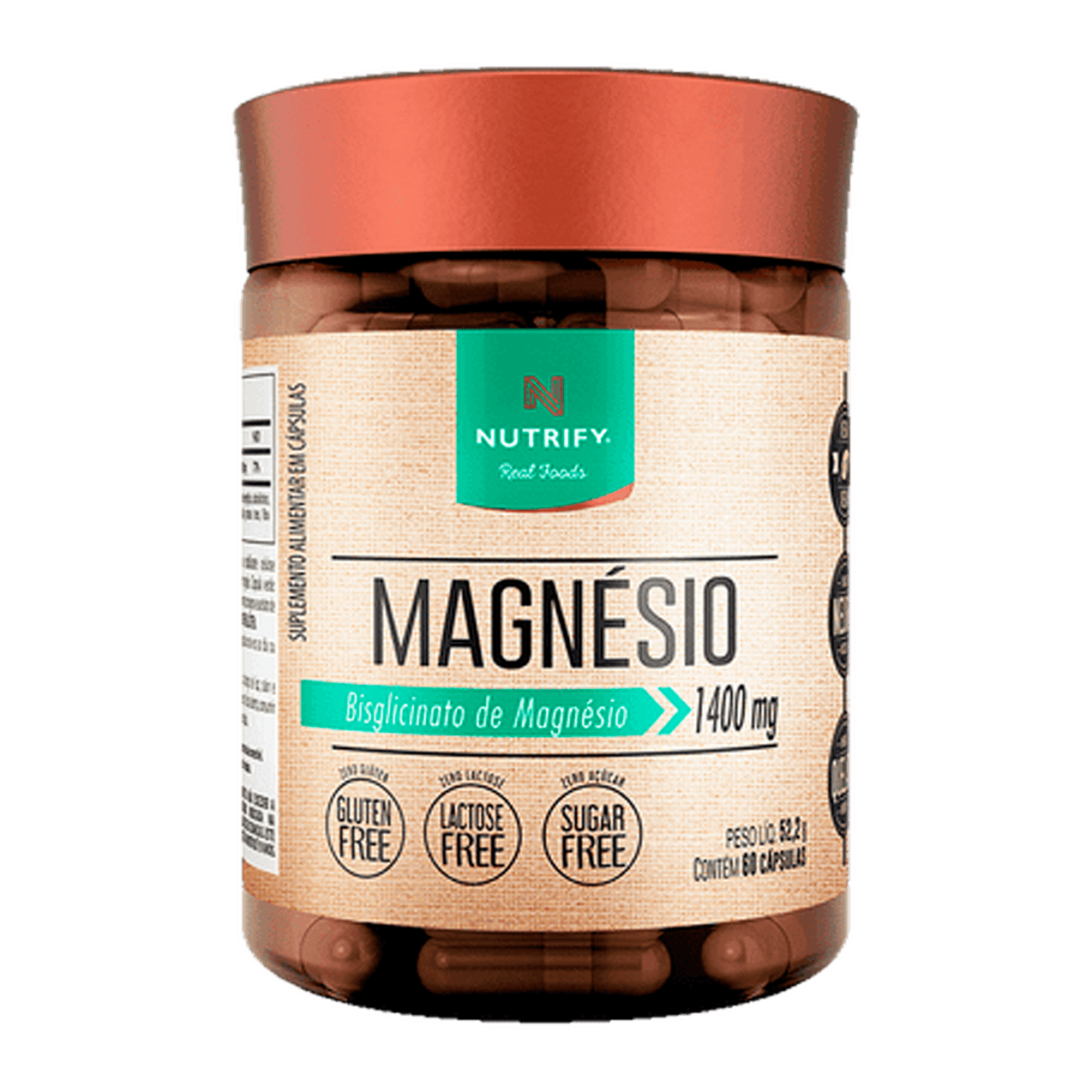 Magnésio Bisglicinato 100% Puro - Nutrify