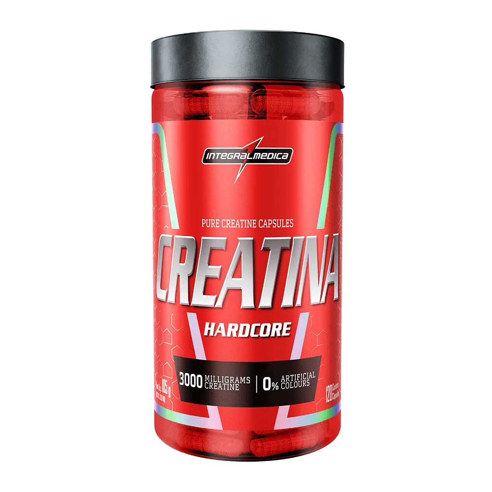 Creatina Hardcore 100% Pura 120 Capsulas - Integralmedica