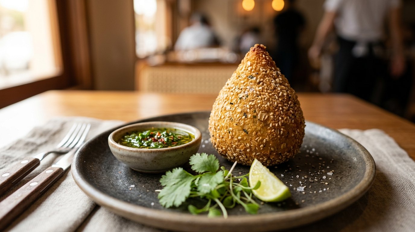 Coxinha FIT de Frango com Massa de Mandioquinha e Aveia