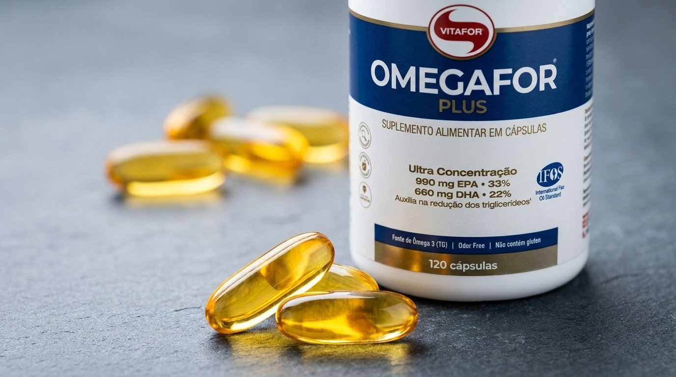 Cápsulas premium de Omega 3 com coloração dourada translúcida, indicativo de extrema pureza.