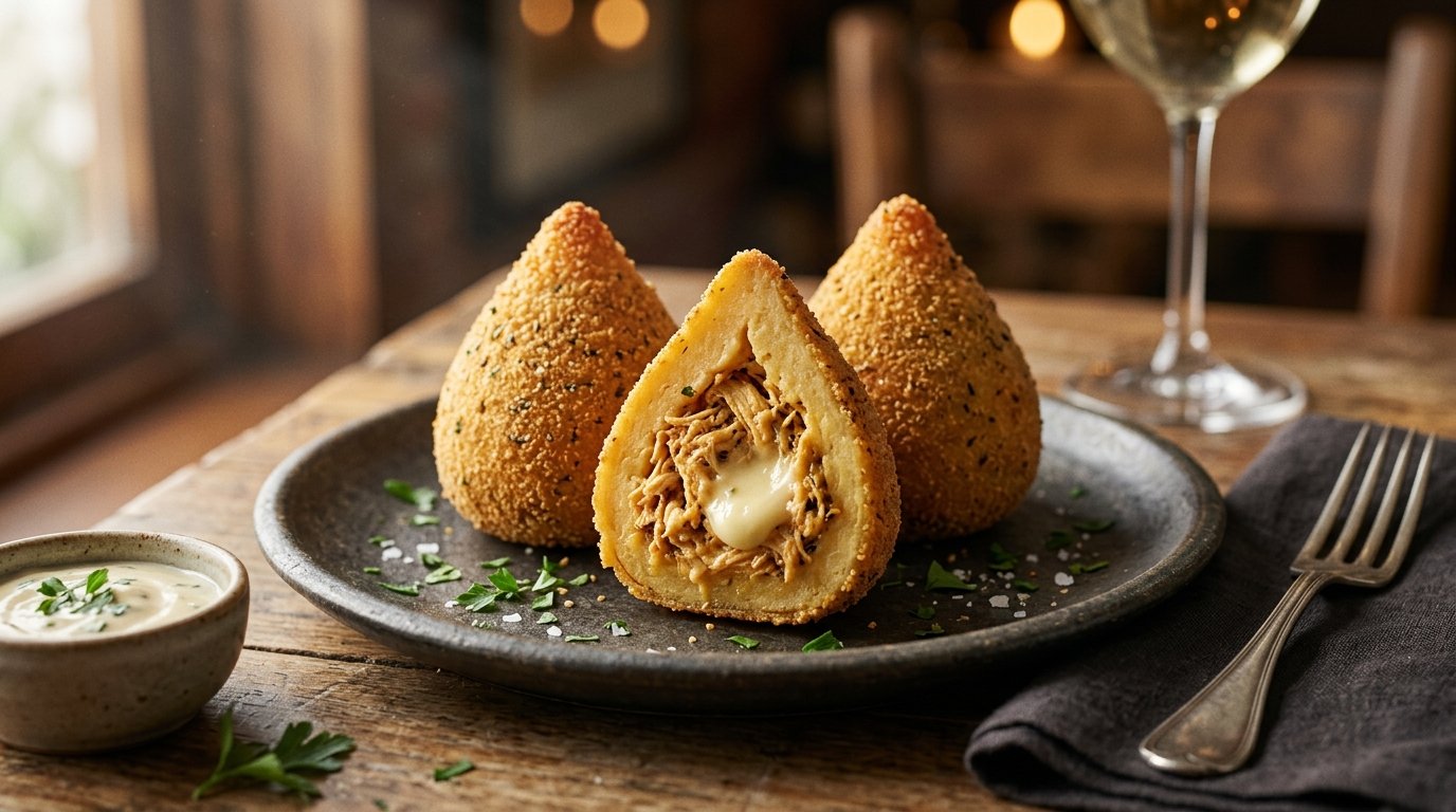 3. Coxinha Fit Low-Carb de Frango com Requeijão Cremoso
