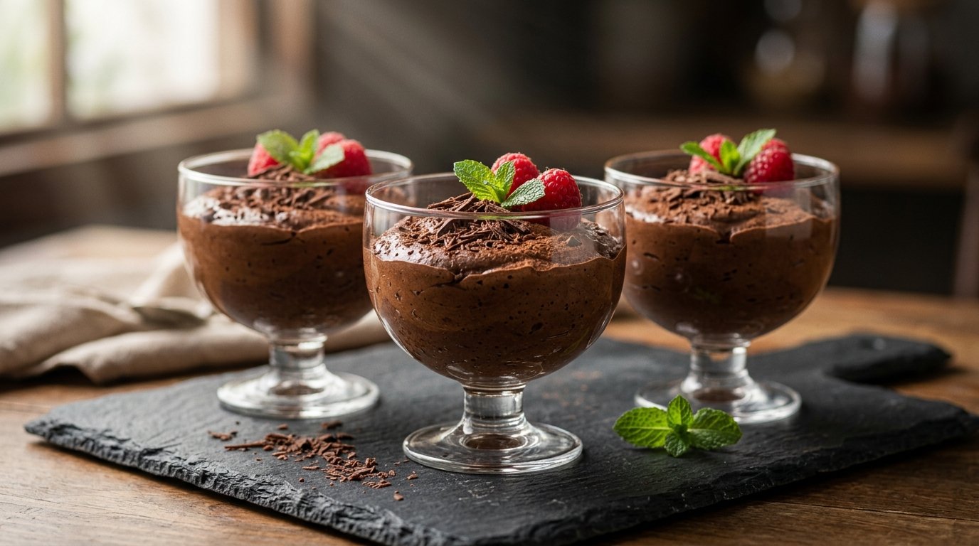 3. Mousse Proteico de Chocolate Amargo com Whey