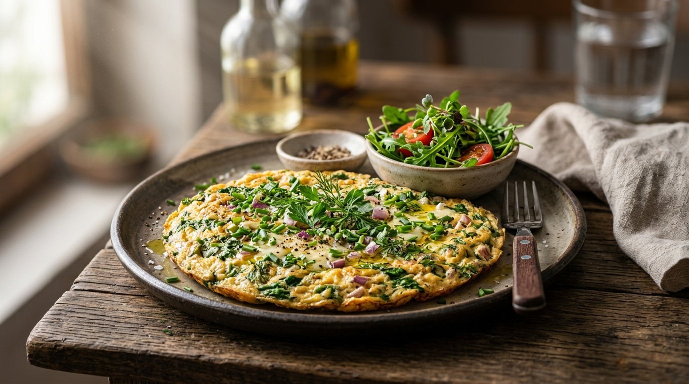 4. Omelete Proteica Cremosa com Whey Neutro e Ervas