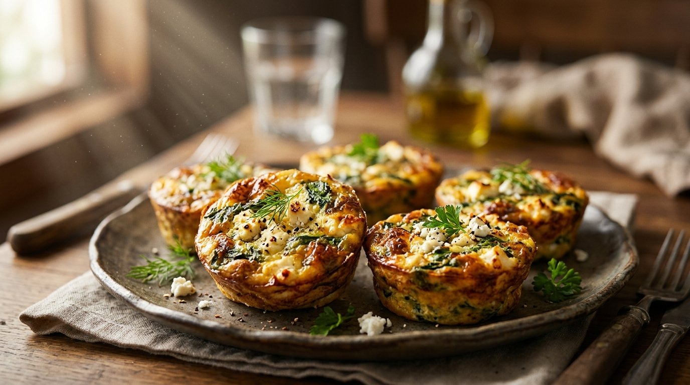 5. Quiche Low-Carb Sem Massa de Espinafre e Queijo Feta